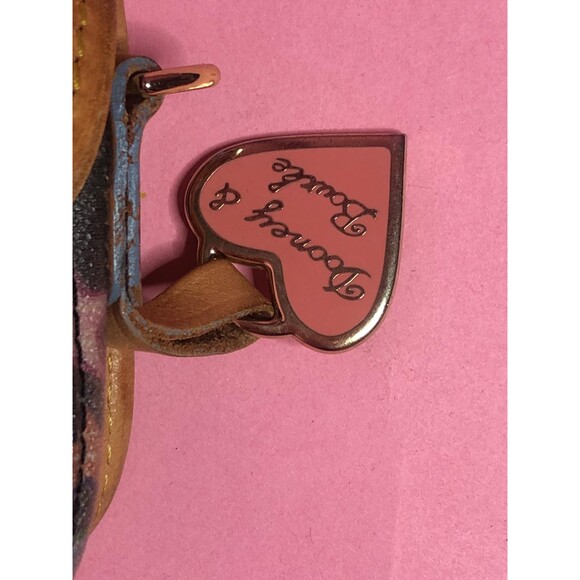 DOONEY & BOURKE Rainbow STAR Black Coated Canvas Mini Pouch As Is. Damaged Faded - Picture 7 of 10